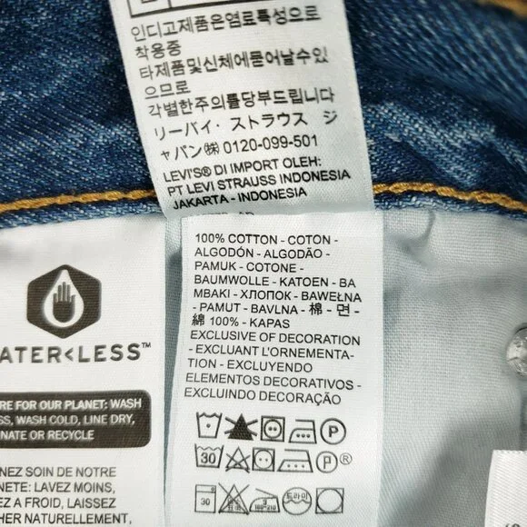 Levi's Jeans Women 94 Baggy Straight High Rise Med Wash Size 31x31(34x31) NWT - Picture 6 of 10